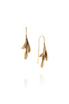 ManifestDesign - Sprout Droplet Earrings - Anti. Goldplate