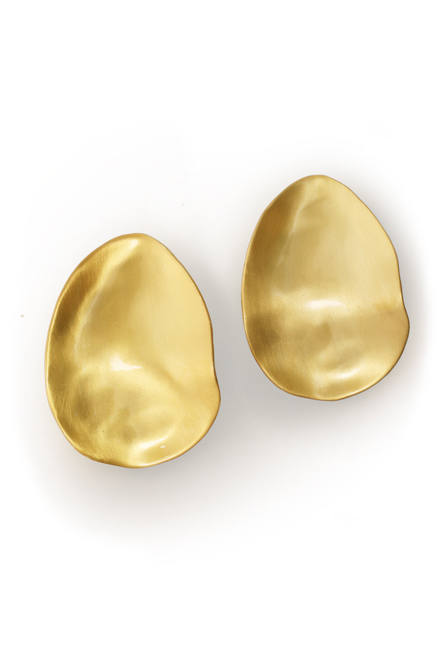 Cloud Studs- Large- Goldplate