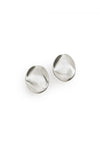 Cloud Studs- Small- Silverplate