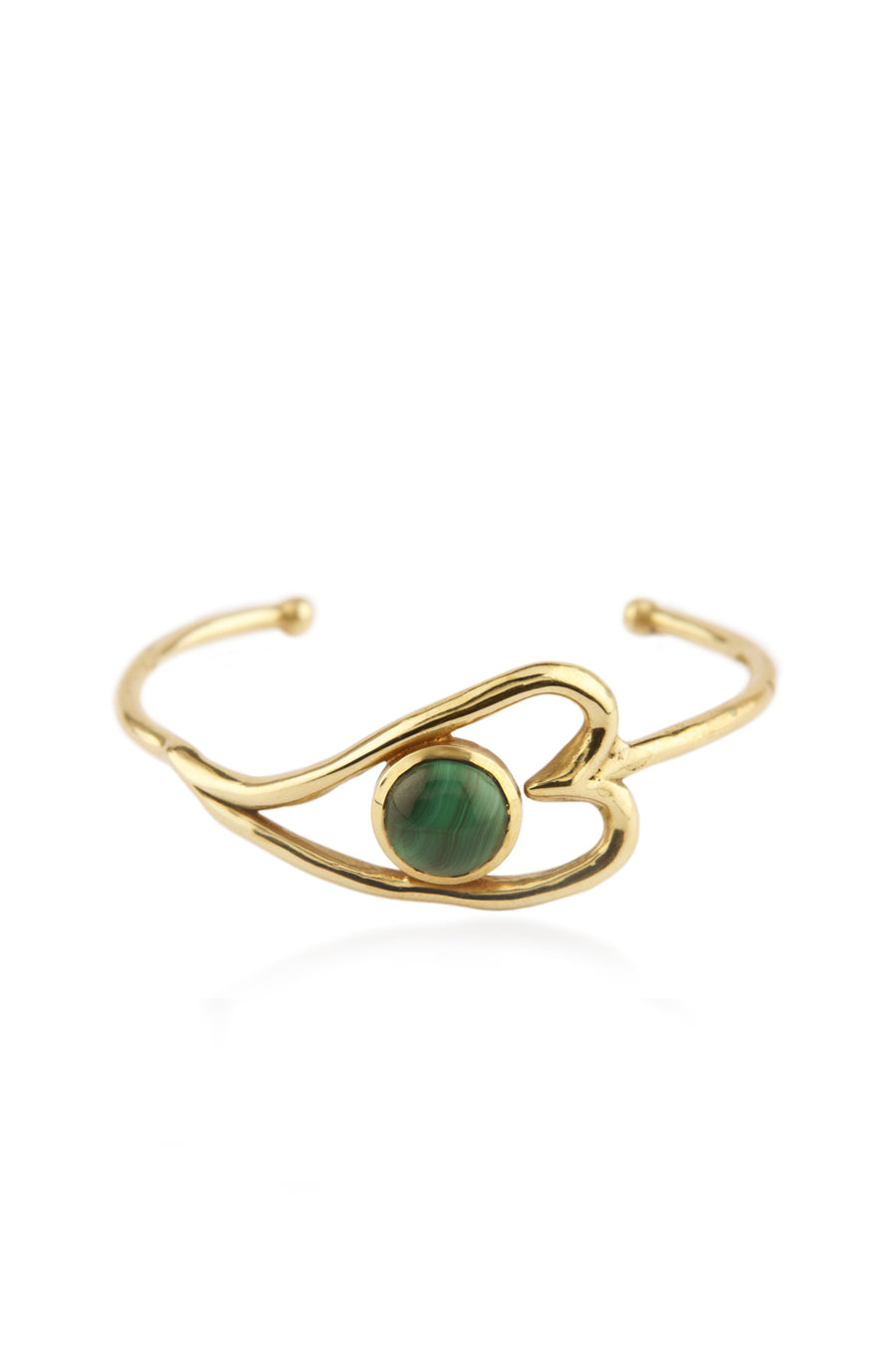 Heart Eye Cuff - Malachite