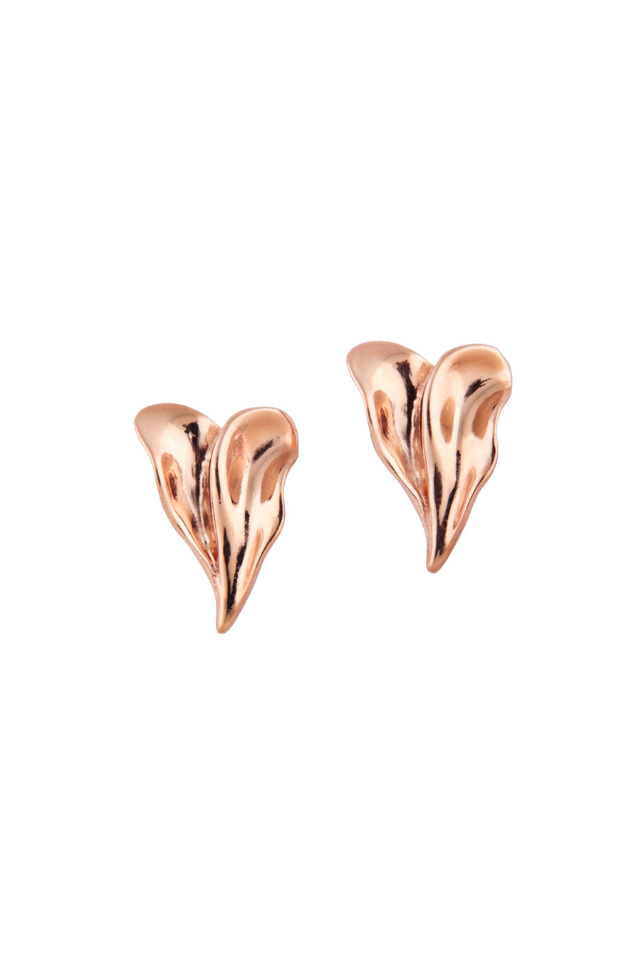 Heart Leaf Studs -RoseGold