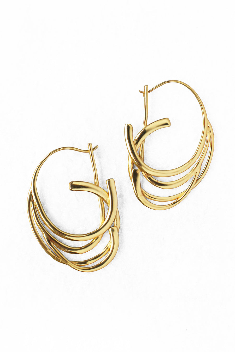 Ribbon Hoop Earrings