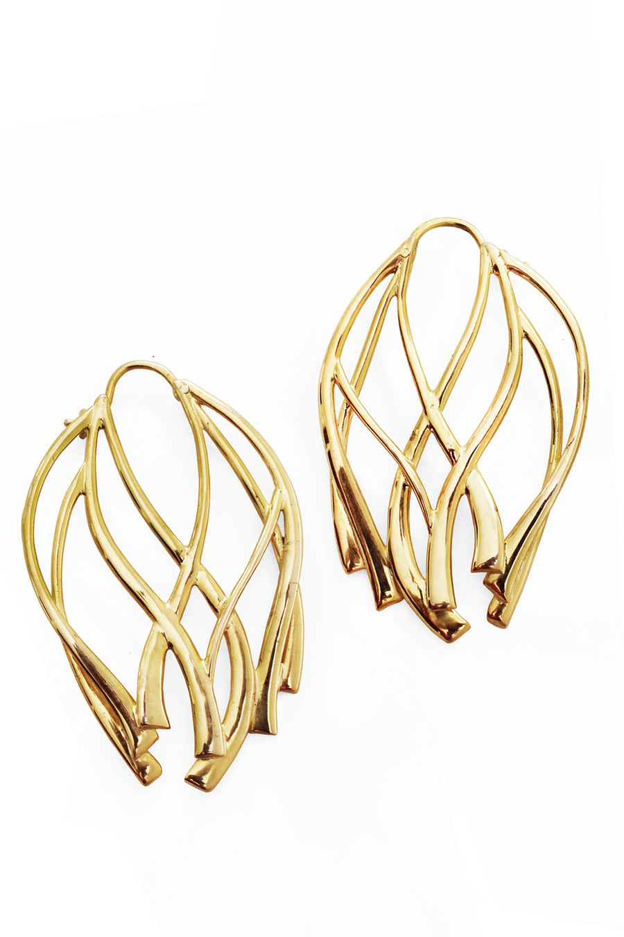 Ribbon Large Hoop Earrings
