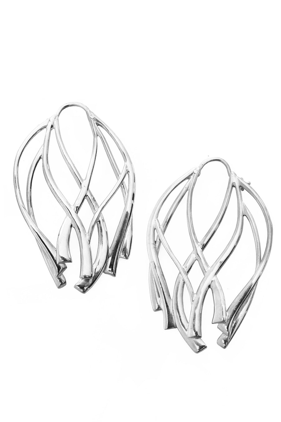 Ribbon Large Hoop Earrings