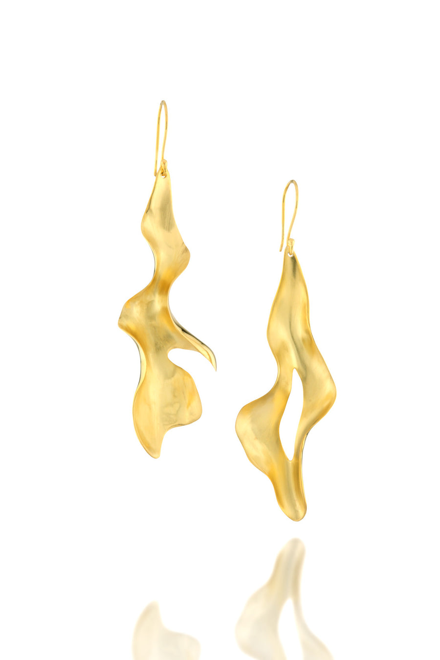 Sirena Leaf Earrings in 18K gold plating!
