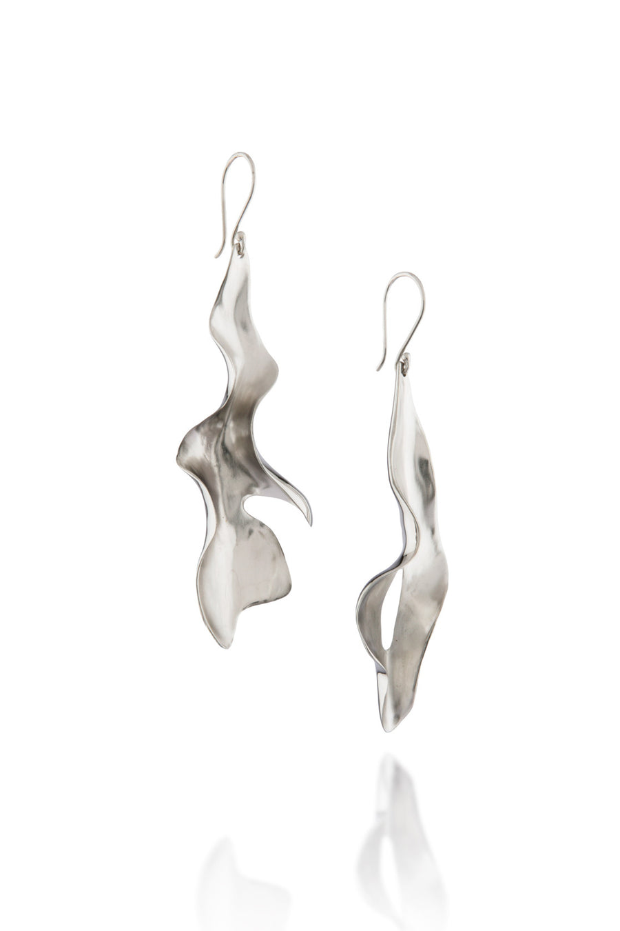 Sirena Leaf Earrings in silverplate