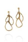 ManifestDesign - Sprout Leaf Earrings - Anti. Goldplate