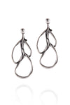 ManifestDesign - Sprout Leaf Earrings - Anti. Silverplate