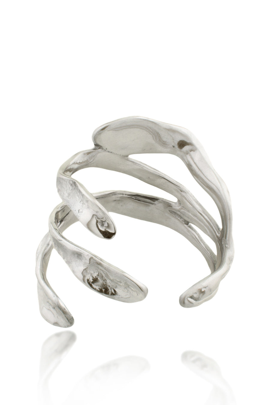 Dune Cuff in polished Aluminum