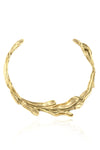 Sirena Collar Necklace in polished brass