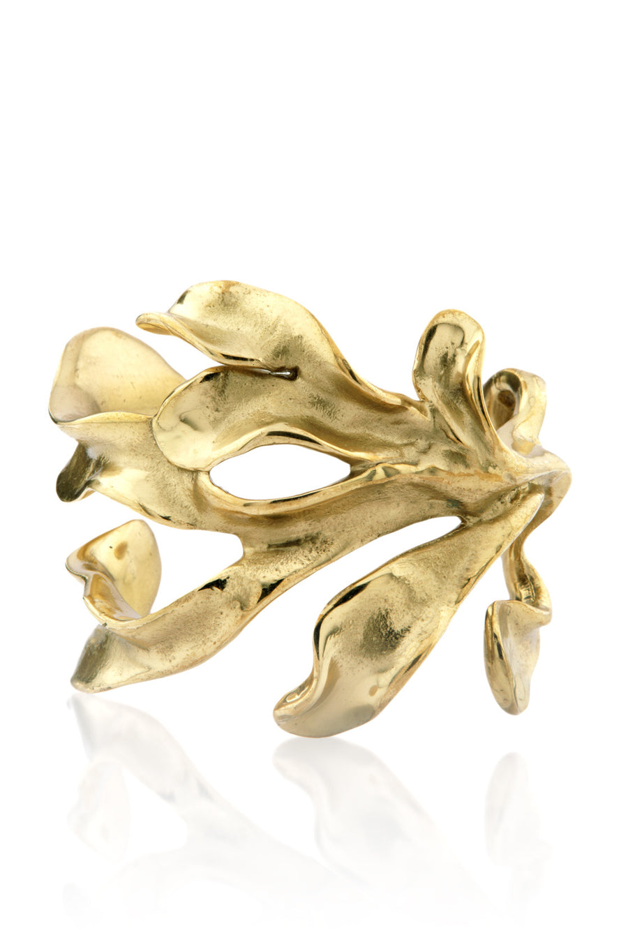 The Sirena Cuff in Brass
